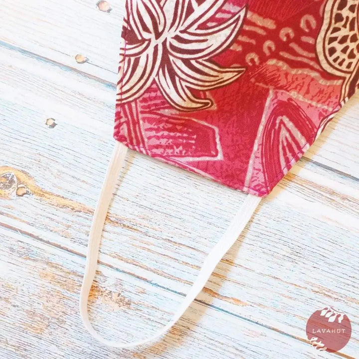 Hawaiian Face Mask • Red Kaena - Made in Hawaii