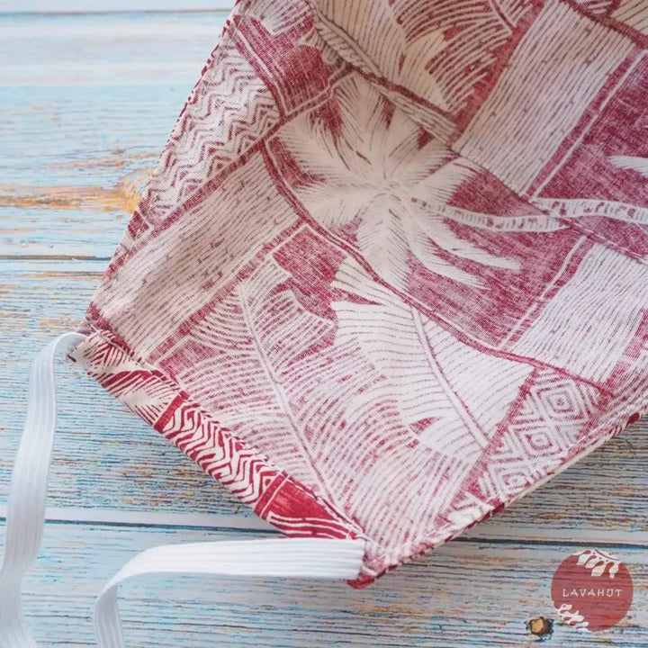 Hawaiian Face Mask • Red Kakaako - Made in Hawaii