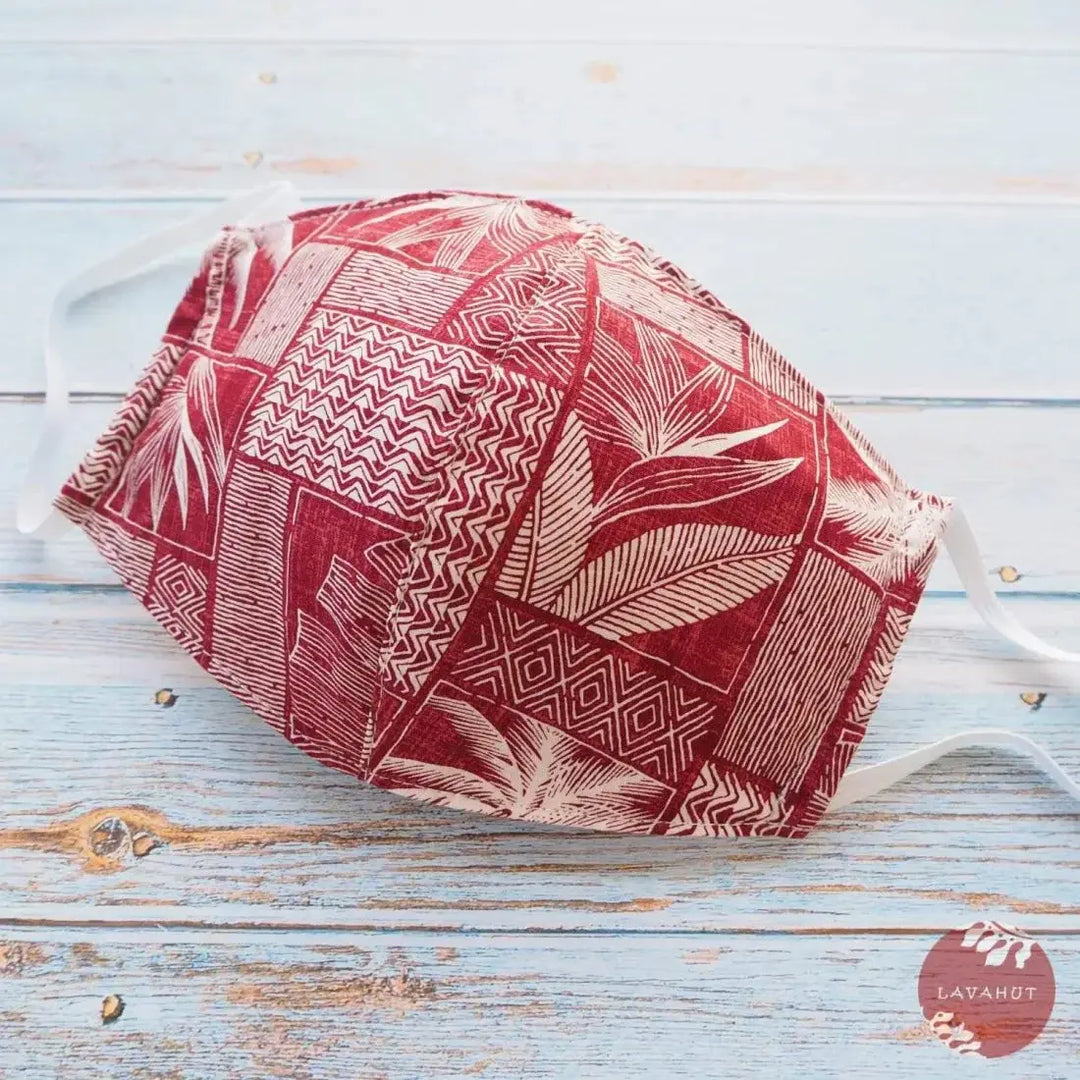 Hawaiian Face Mask • Red Kakaako - Made in Hawaii