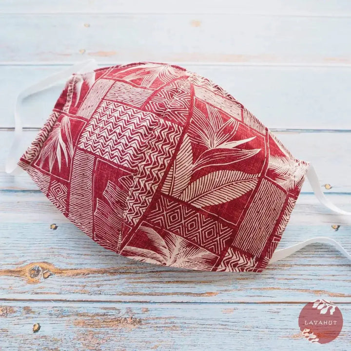 Hawaiian Face Mask • Red Kakaako - Made in Hawaii
