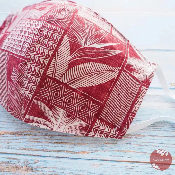 Hawaiian Face Mask • Red Kakaako - Made in Hawaii