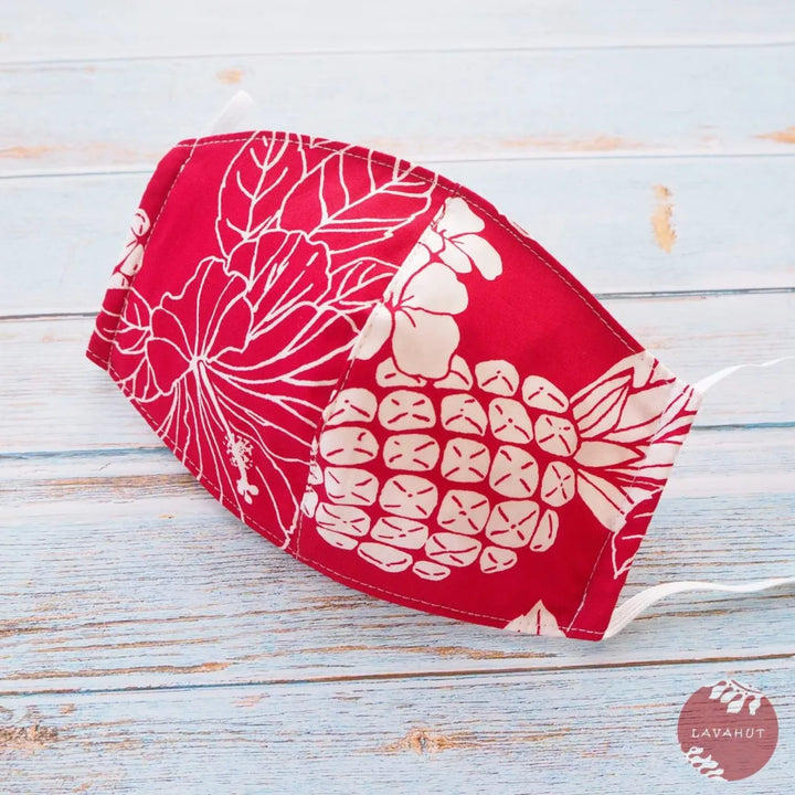 Hawaiian Face Mask ?? Red Koloa - Made in Hawaii