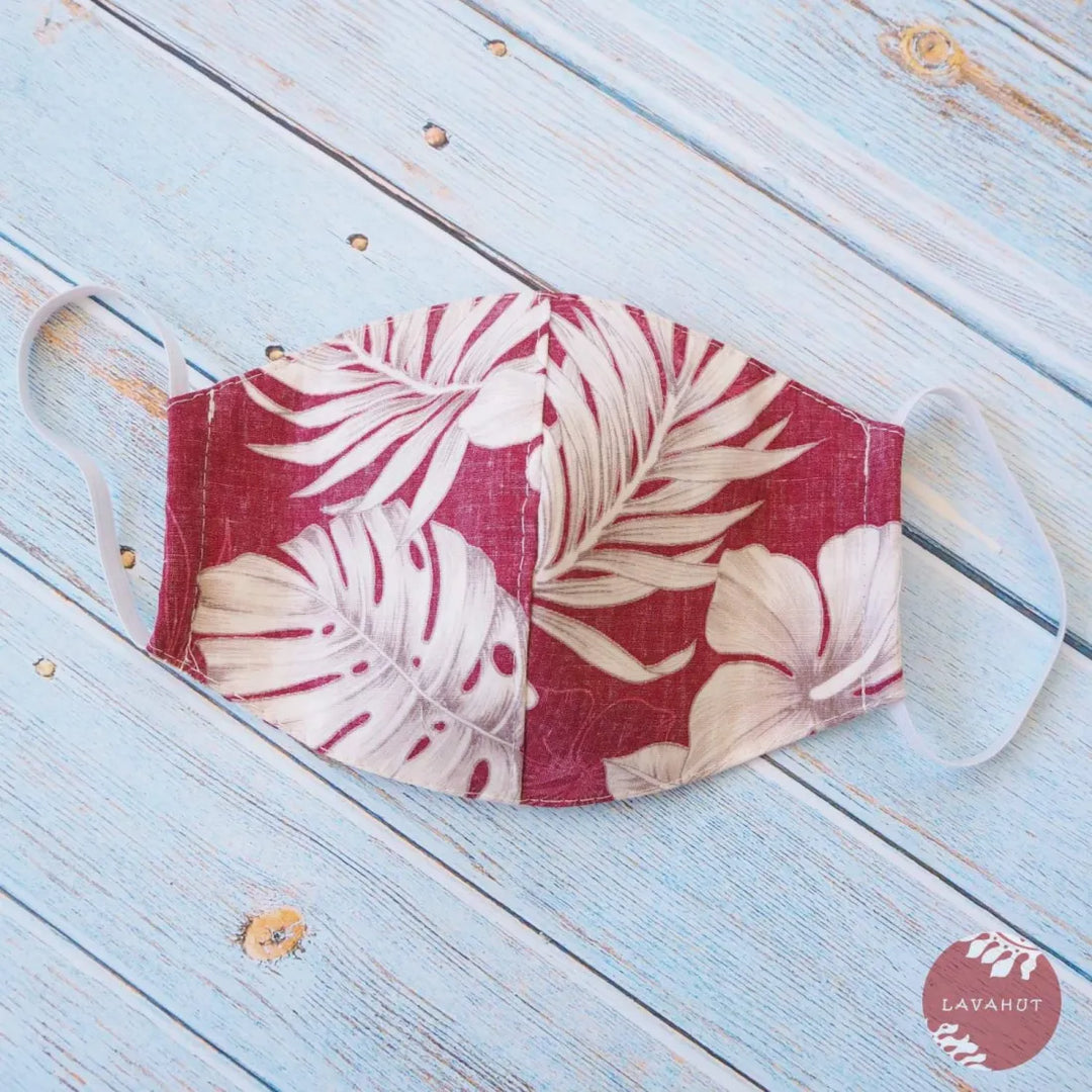 Hawaiian Face Mask • Red Olomana - Made in Hawaii