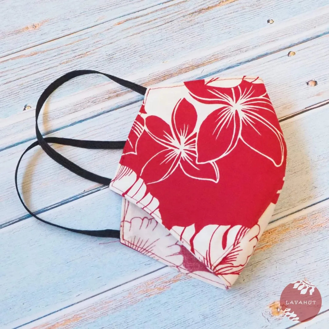 Hawaiian Face Mask • Red Orchid - Made in Hawaii