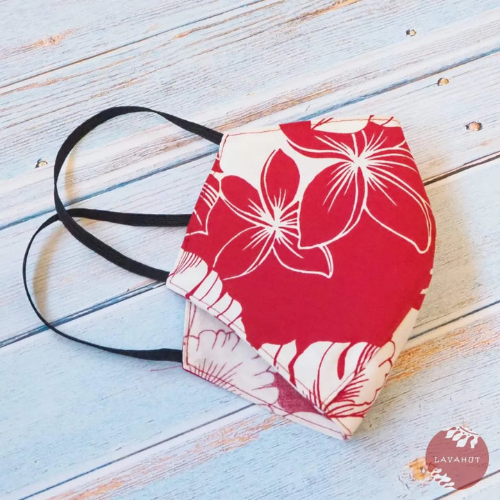 Hawaiian Face Mask • Red Orchid - Made in Hawaii