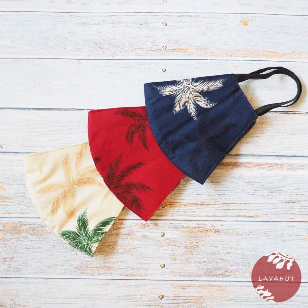 Hawaiian Face Mask • Red Palm Beach – Authentic Hawaiian Face Mask by Lavahut