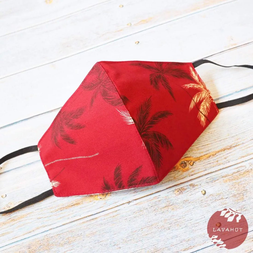 Hawaiian Face Mask • Red Palm Beach – Authentic Hawaiian Face Mask by Lavahut