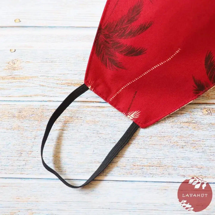 Hawaiian Face Mask • Red Palm Beach - Made in Hawaii