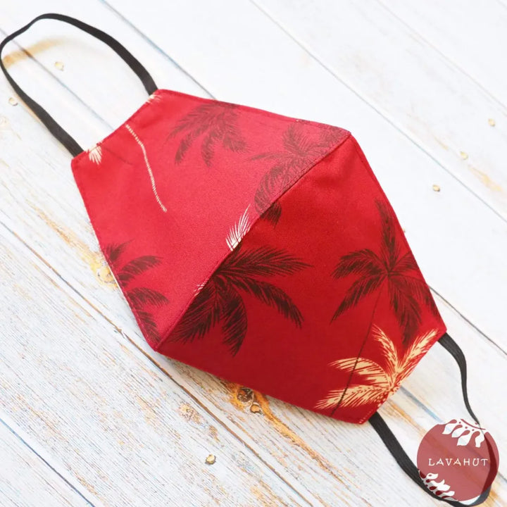 Hawaiian Face Mask • Red Palm Beach - Made in Hawaii