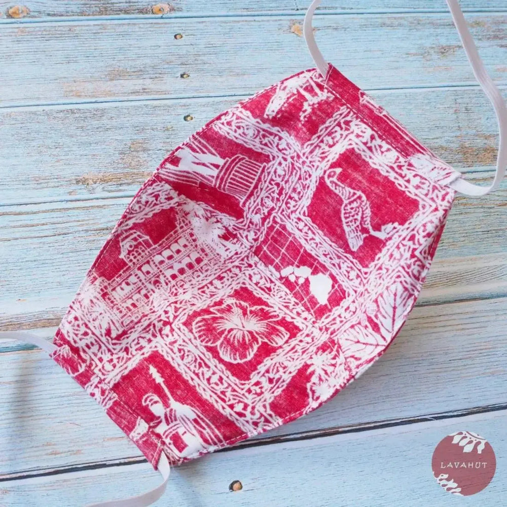 Hawaiian Face Mask • Red Statehood - Made in Hawaii