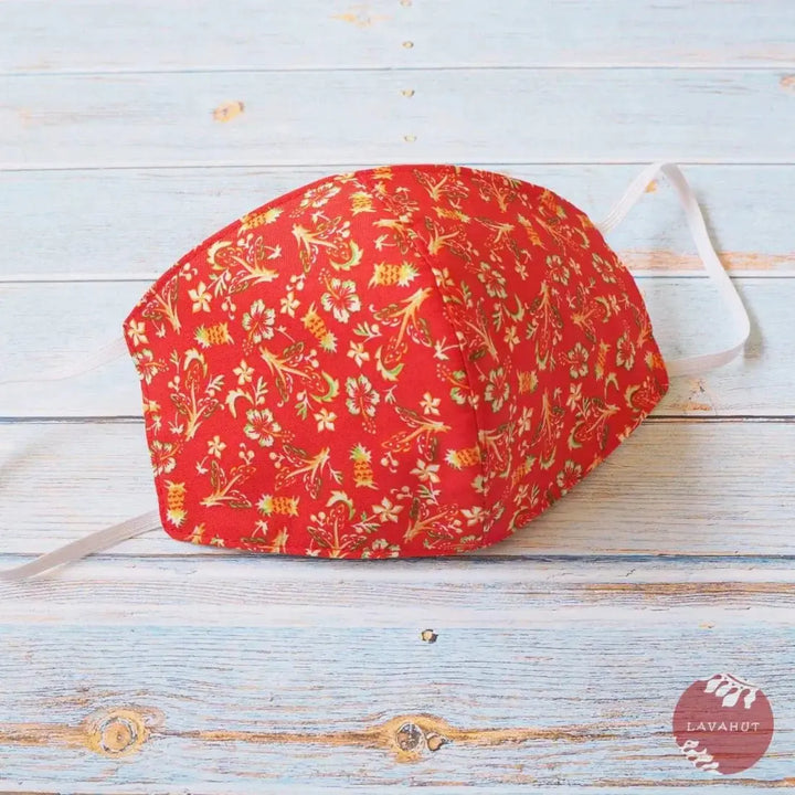 Hawaiian Face Mask • Red Waikiki - Made in Hawaii