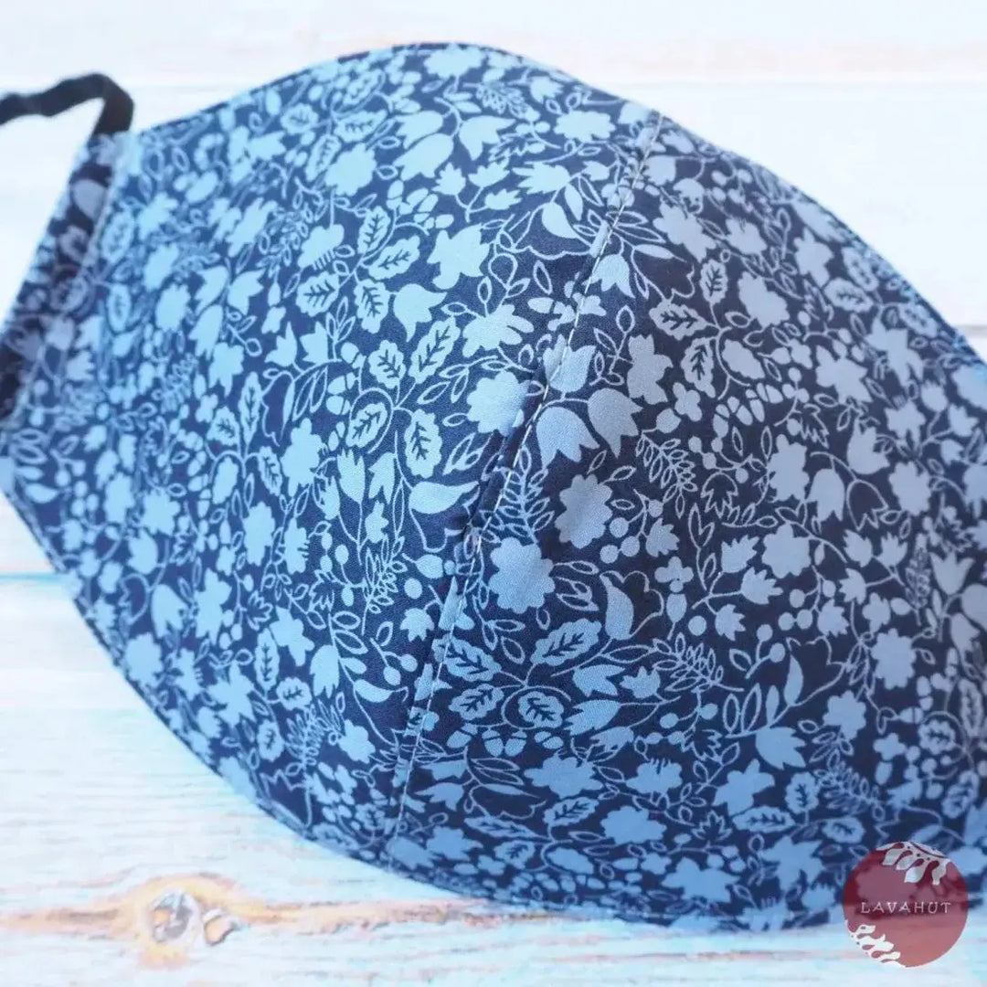 Hawaiian Face Mask • Royal Blue Garden - Made in Hawaii