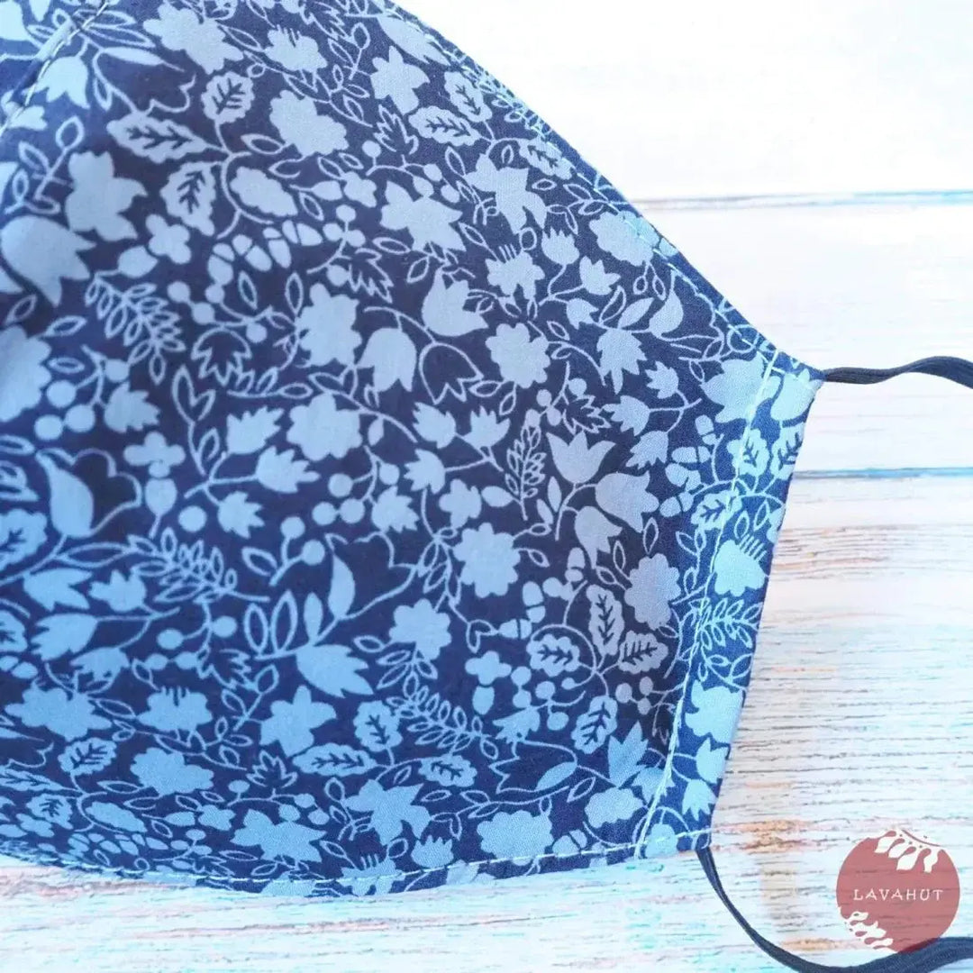 Hawaiian Face Mask • Royal Blue Garden - Made in Hawaii