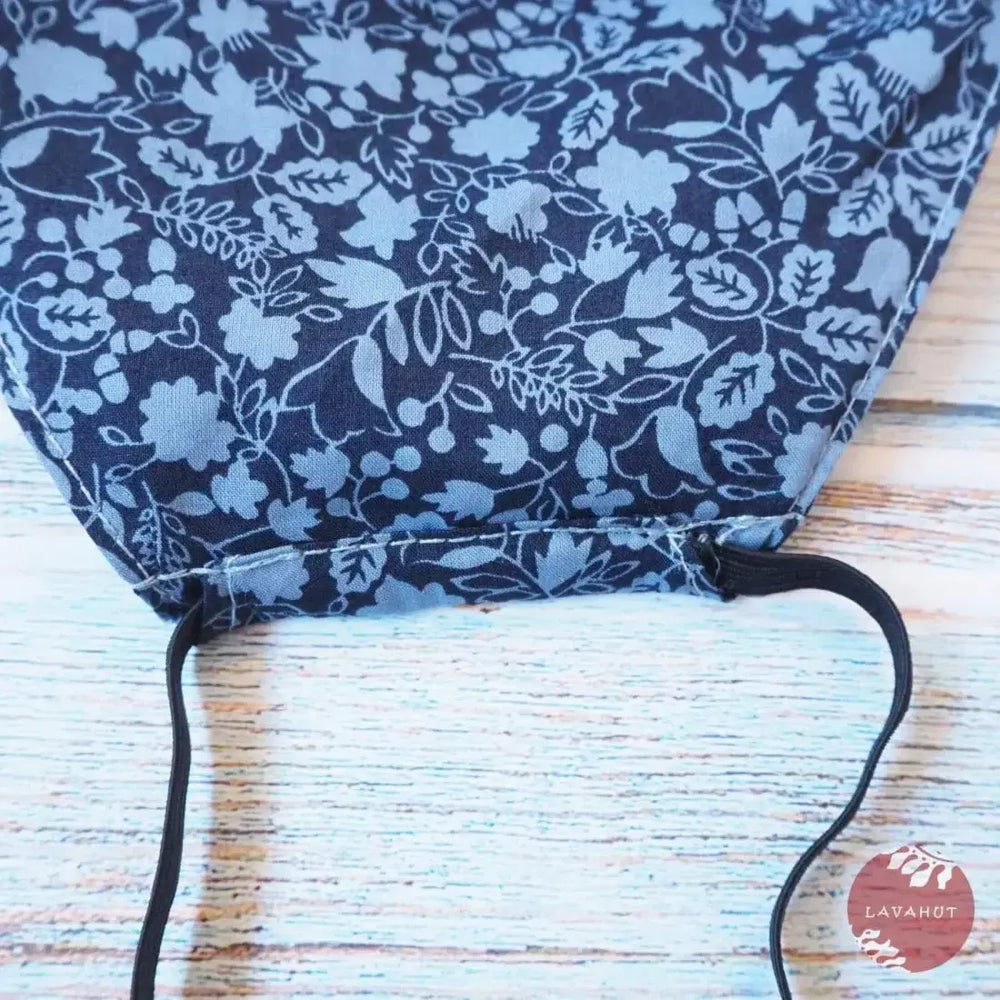 Hawaiian Face Mask • Royal Blue Garden - Made in Hawaii