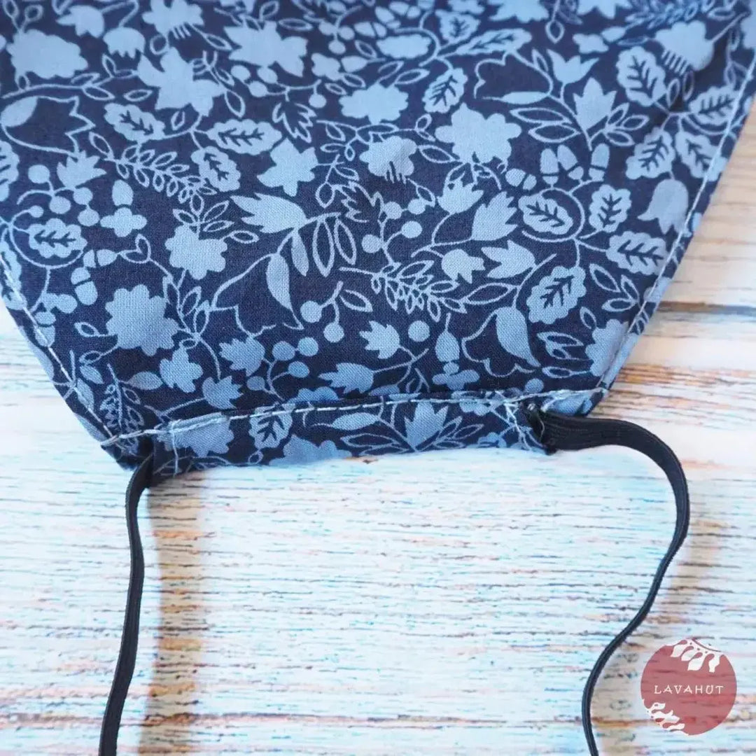 Hawaiian Face Mask • Royal Blue Garden - Made in Hawaii