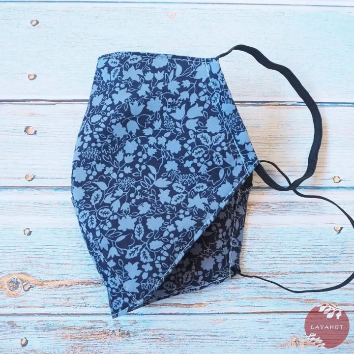 Hawaiian Face Mask • Royal Blue Garden - Made in Hawaii