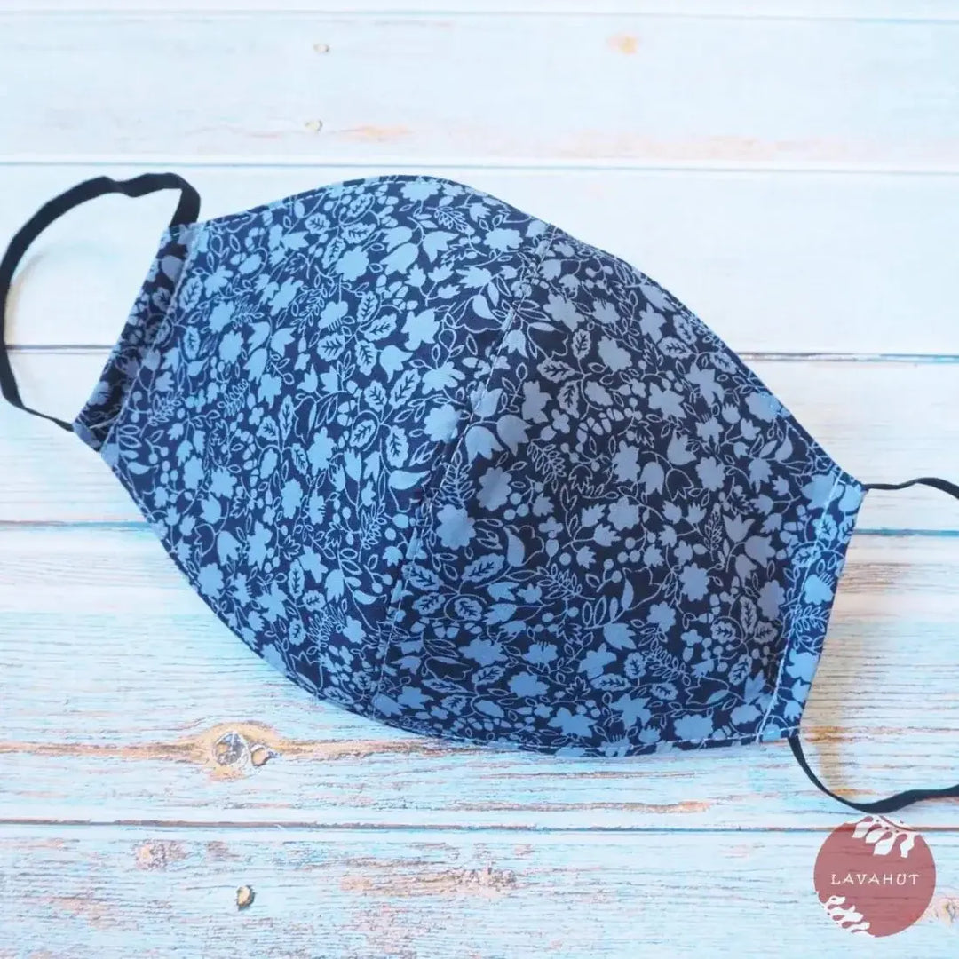 Hawaiian Face Mask • Royal Blue Garden - Made in Hawaii