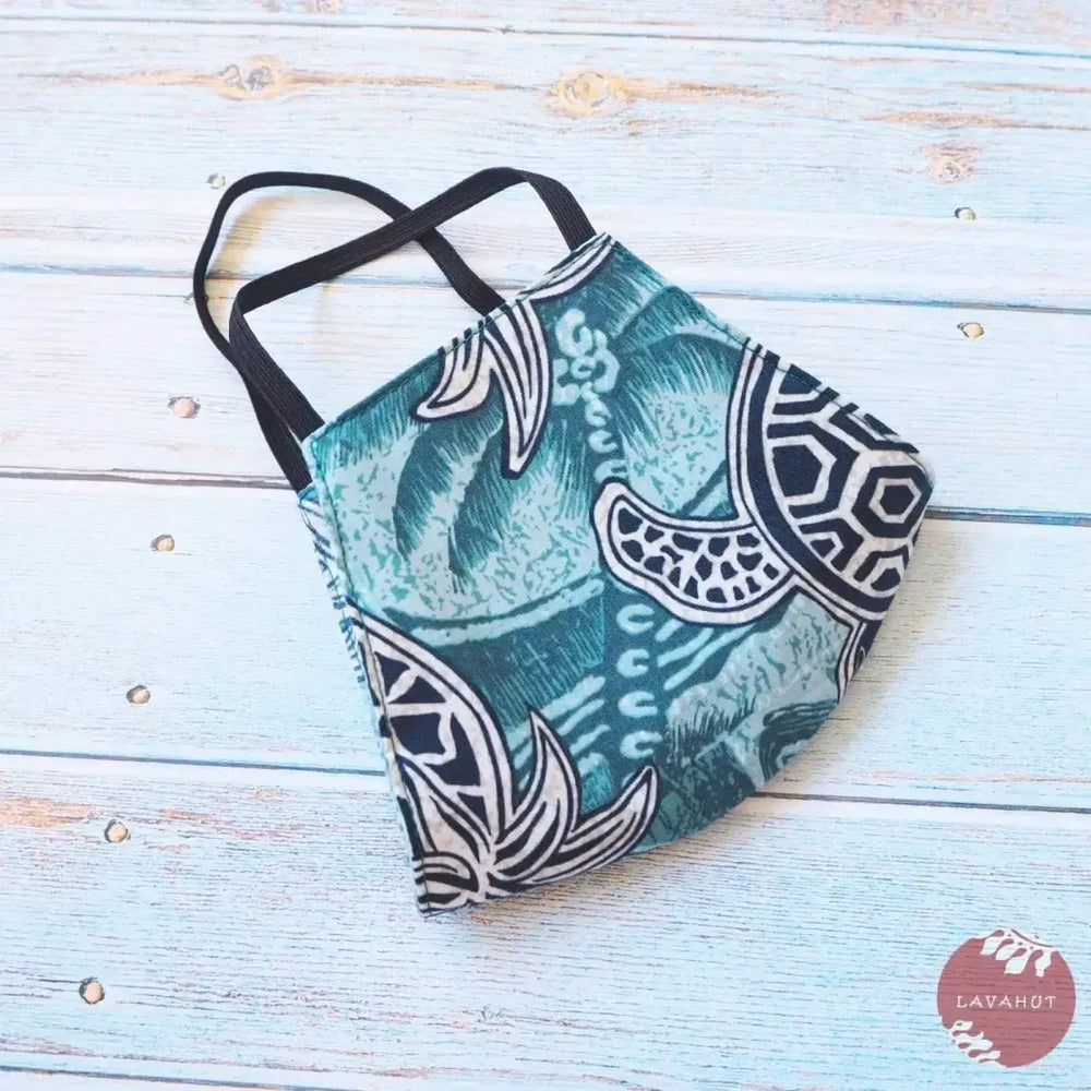Hawaiian Face Mask • Teal Kaena - Made in Hawaii