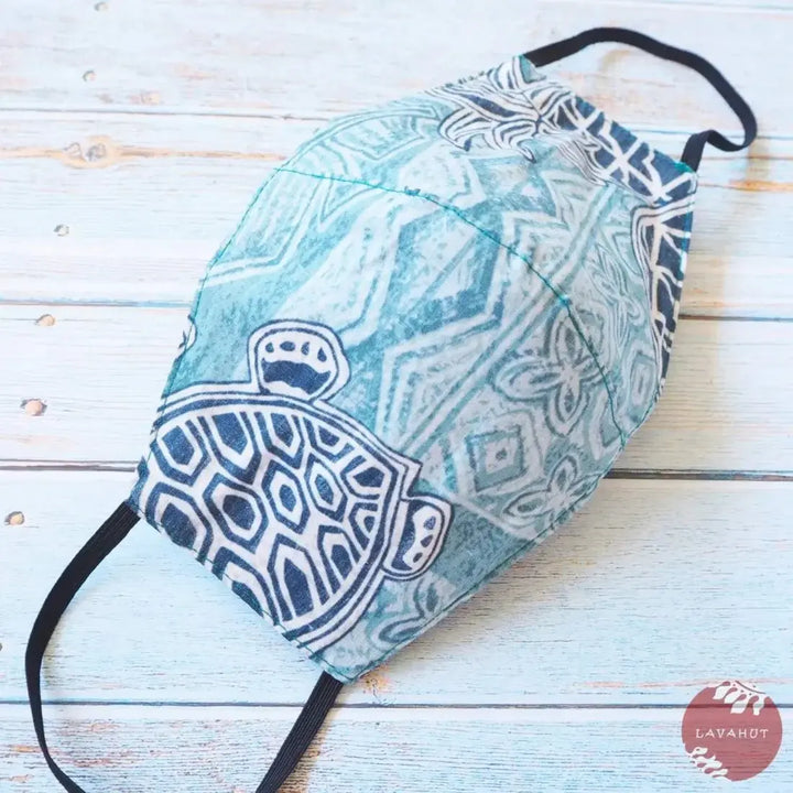 Hawaiian Face Mask • Teal Kaena - Made in Hawaii