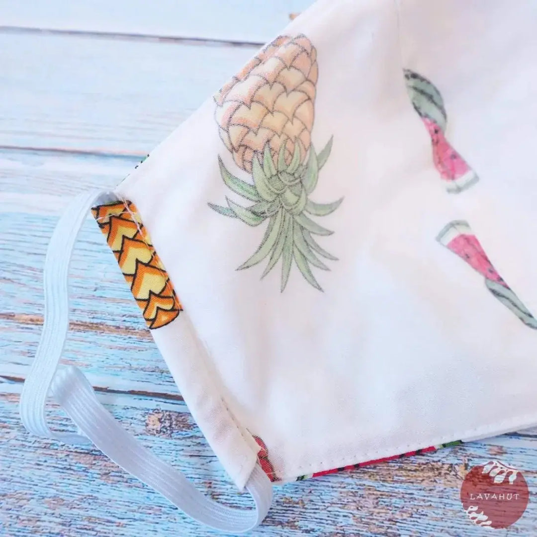 Hawaiian Face Mask • White Fruity - Made in Hawaii