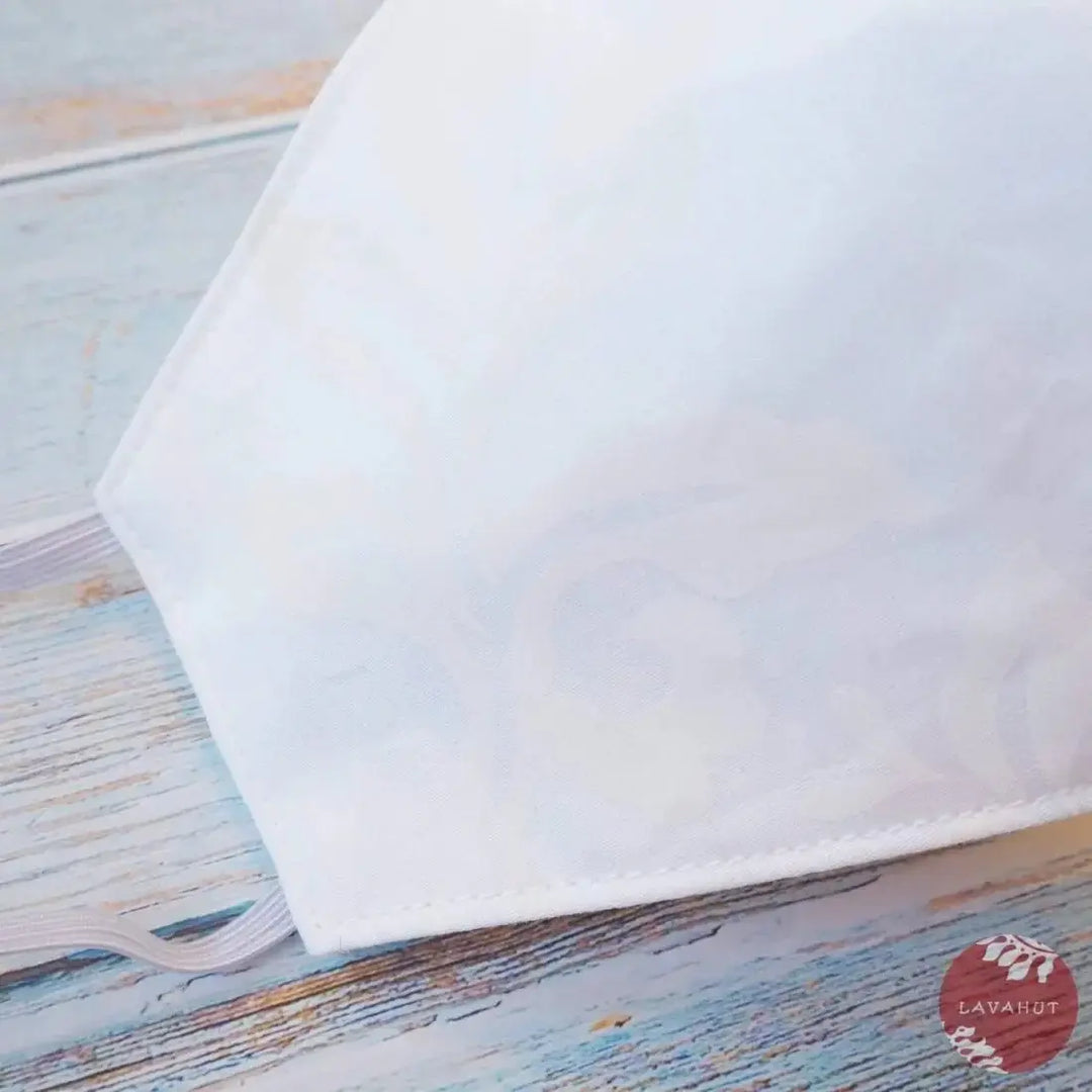 Hawaiian Face Mask • White Makamae - Made in Hawaii