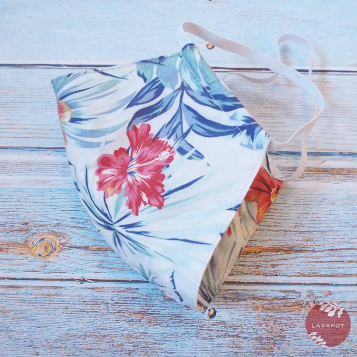 Hawaiian Face Mask • White Maui - Made in Hawaii