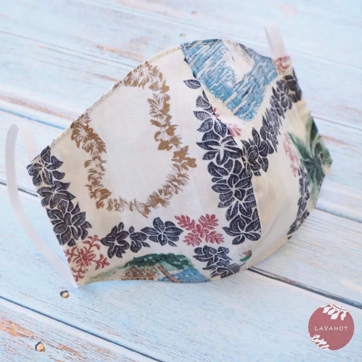 Hawaiian Face Mask • White Moana – Authentic Hawaiian Face Mask by Lavahut