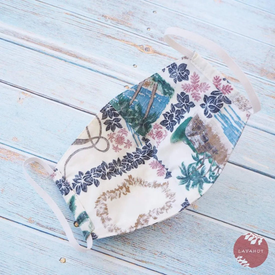 Hawaiian Face Mask • White Moana – Authentic Hawaiian Face Mask by Lavahut