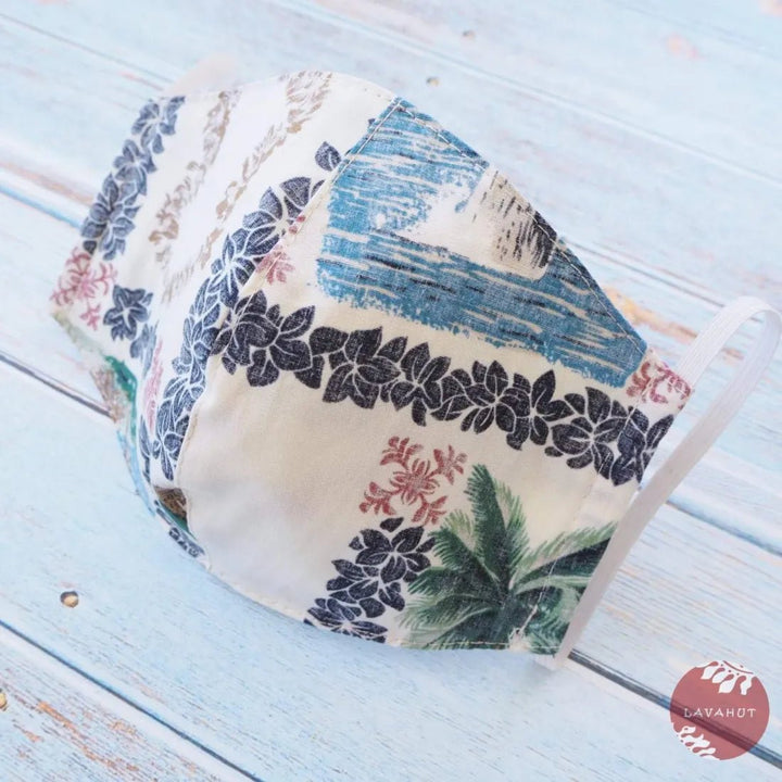 Hawaiian Face Mask • White Moana – Authentic Hawaiian Face Mask by Lavahut