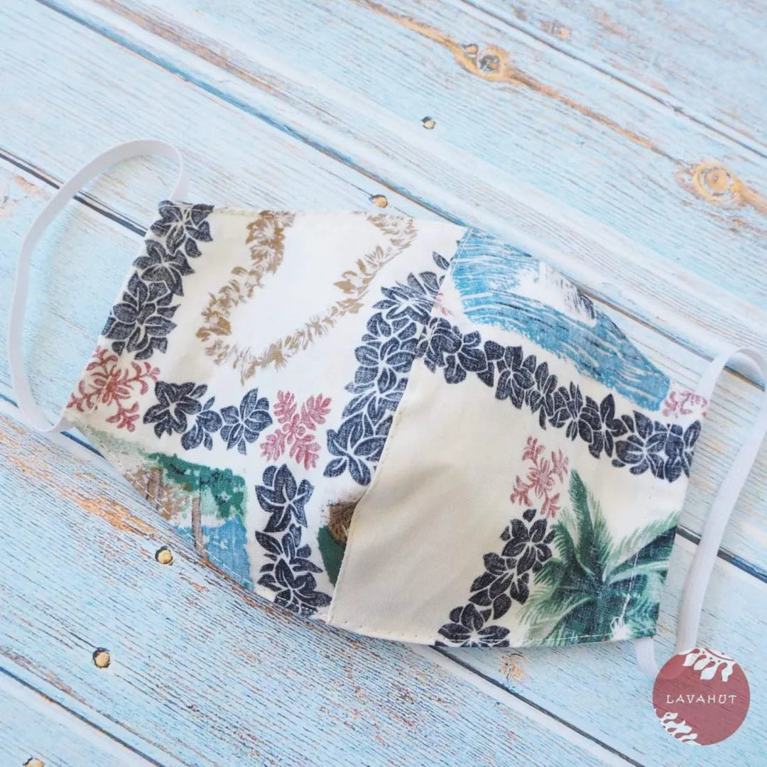 Hawaiian Face Mask • White Moana – Authentic Hawaiian Face Mask by Lavahut