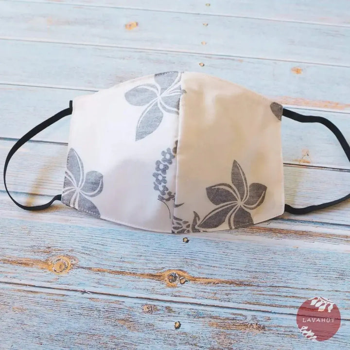 Hawaiian Face Mask • White Ukulele / Pineapple - Made in Hawaii
