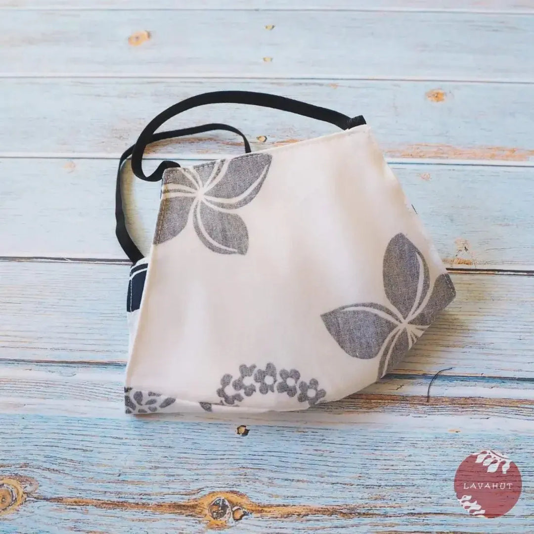 Hawaiian Face Mask • White Ukulele / Pineapple - Made in Hawaii