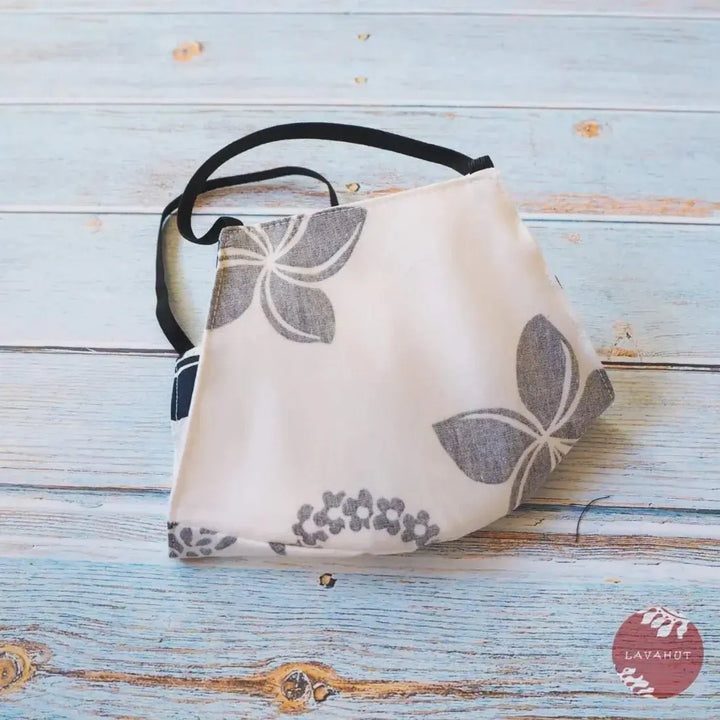 Hawaiian Face Mask • White Ukulele / Pineapple - Made in Hawaii