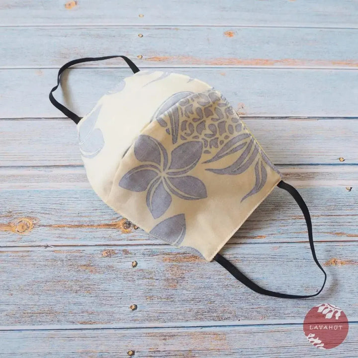 Hawaiian Face Mask • Yellow Ukulele / Pineapple - Made in Hawaii