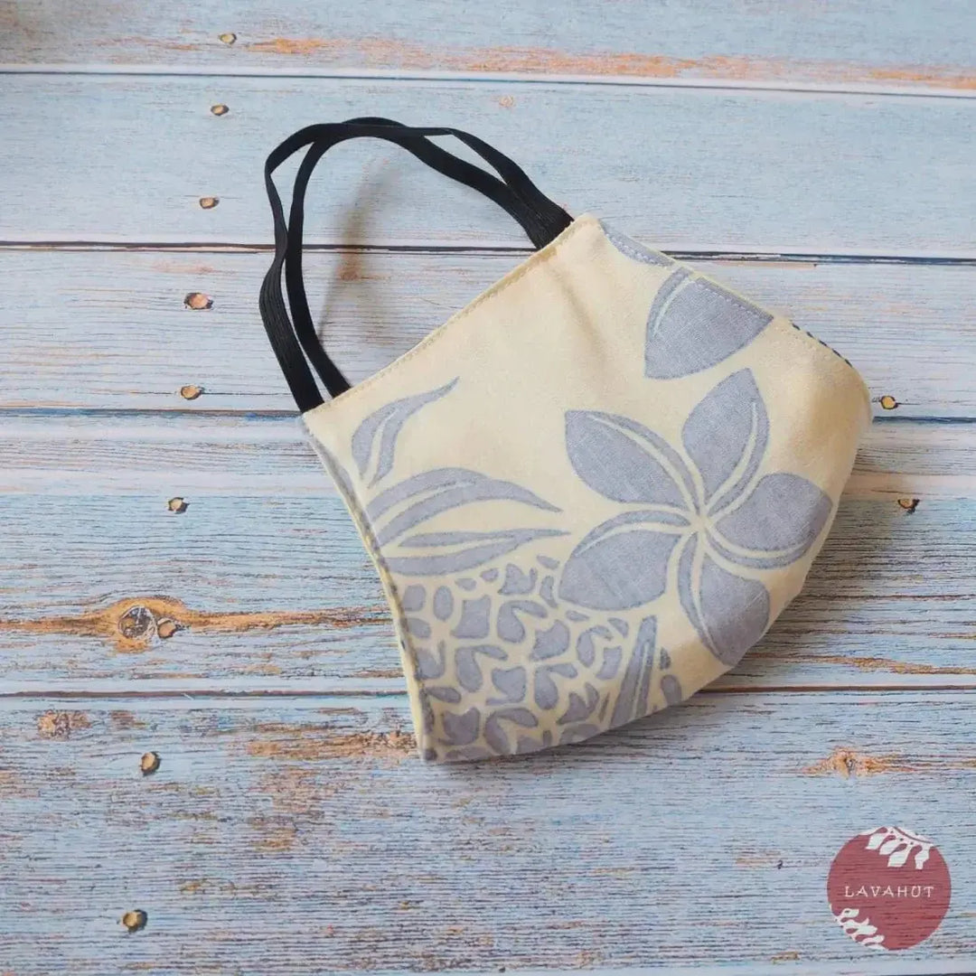 Hawaiian Face Mask • Yellow Ukulele / Pineapple - Made in Hawaii