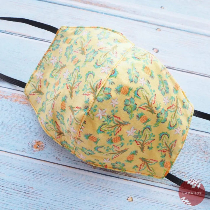 Hawaiian Face Mask • Yellow Waikiki – Authentic Hawaiian Face Mask by Lavahut