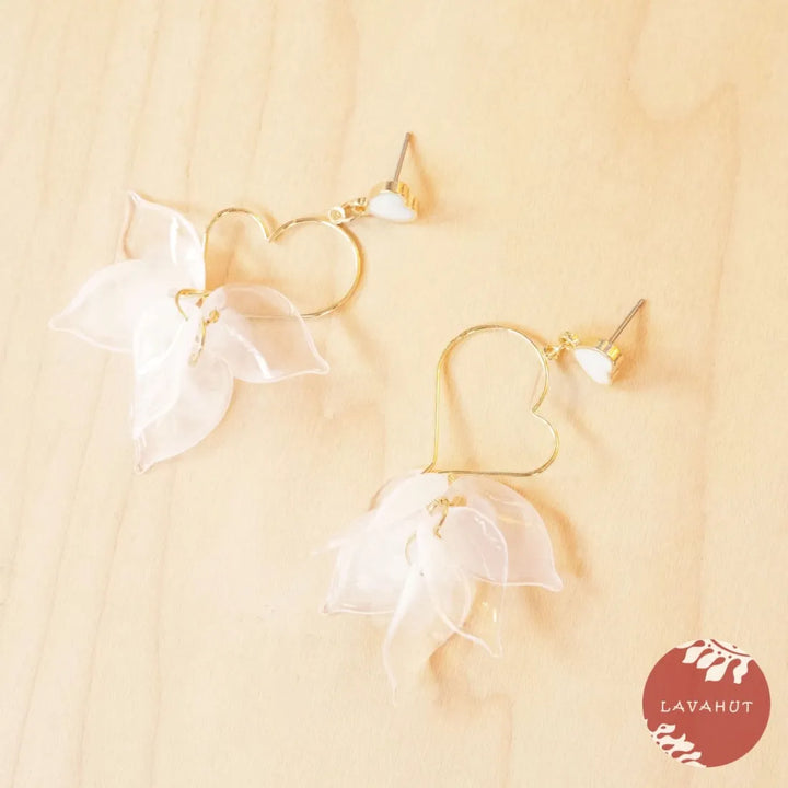 Heart Drop Earrings - Made in Hawaii