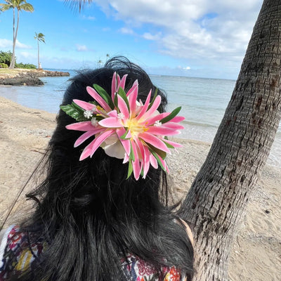 Heavenly Hawaiian Flower Hair Clip - Made In Hawaii