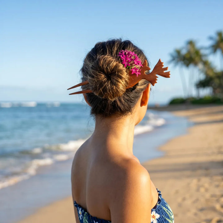 Heliconia Hair Bun Stick - Made in Hawaii