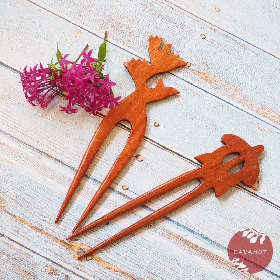 Heliconia Hair Bun Stick - Made in Hawaii