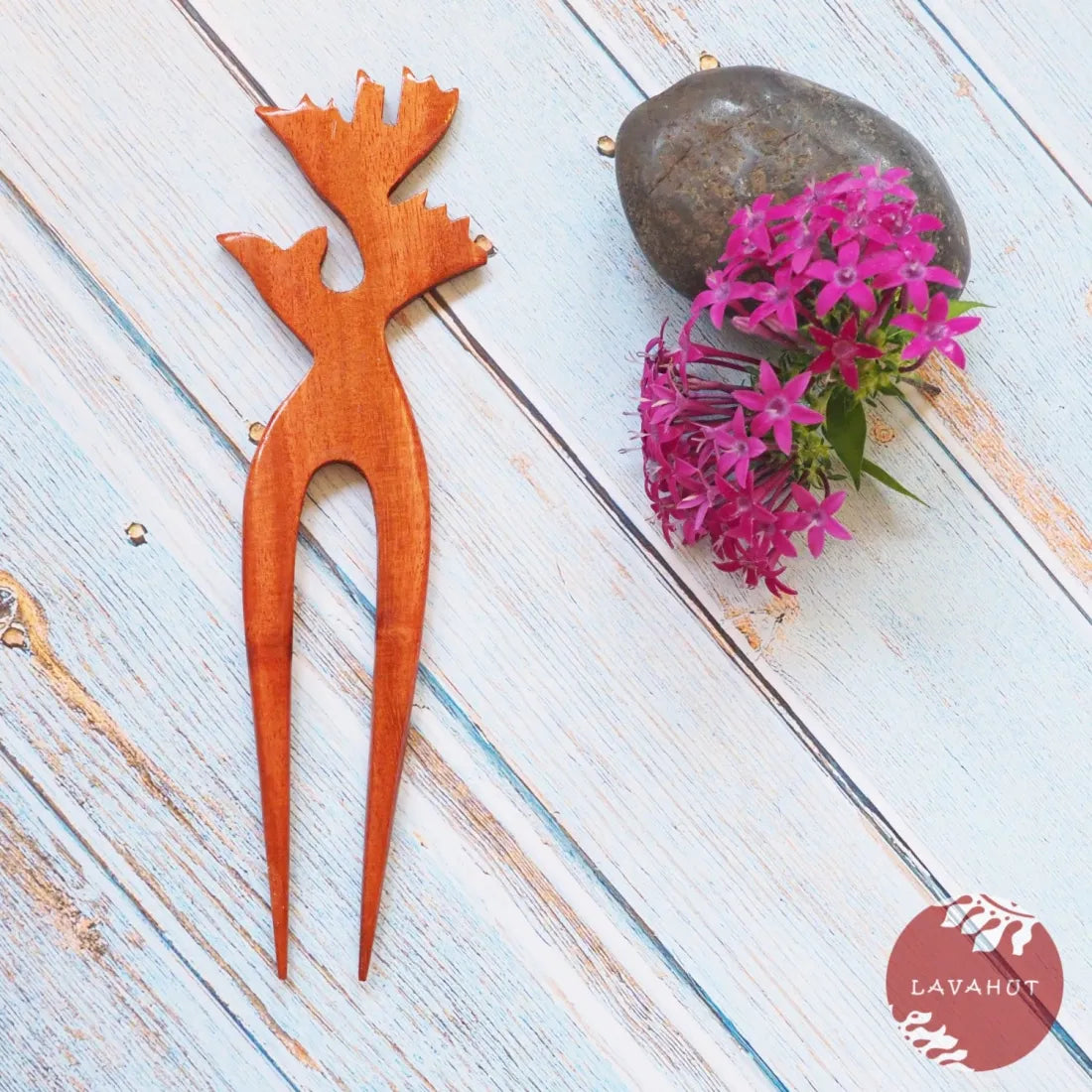 Heliconia Hair Bun Stick - Made In Hawaii