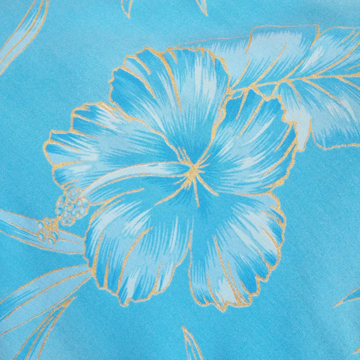 Hibiscus Hideaway Blue Rhythm Hawaiian Dress - Made in Hawaii