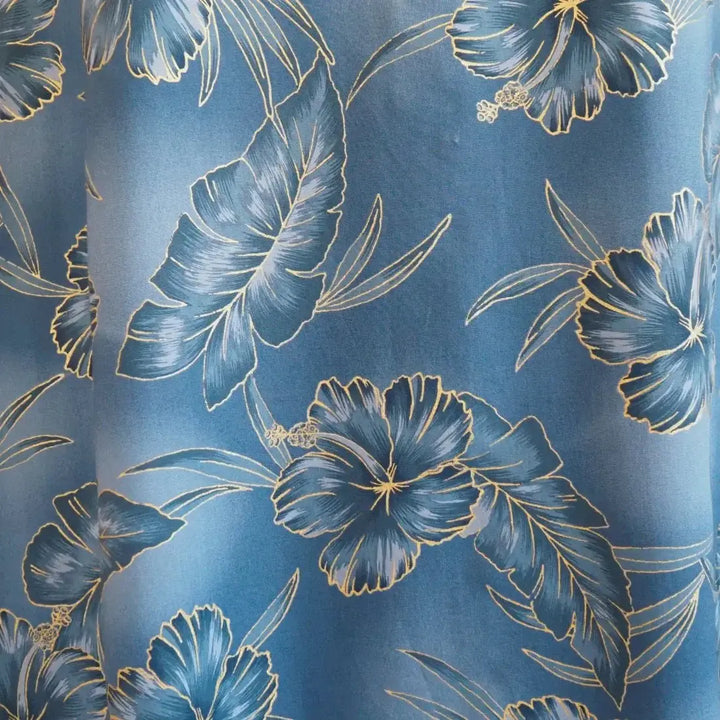 Hibiscus Hideaway Grey Nalani Hawaiian Dress Made in Hawaii