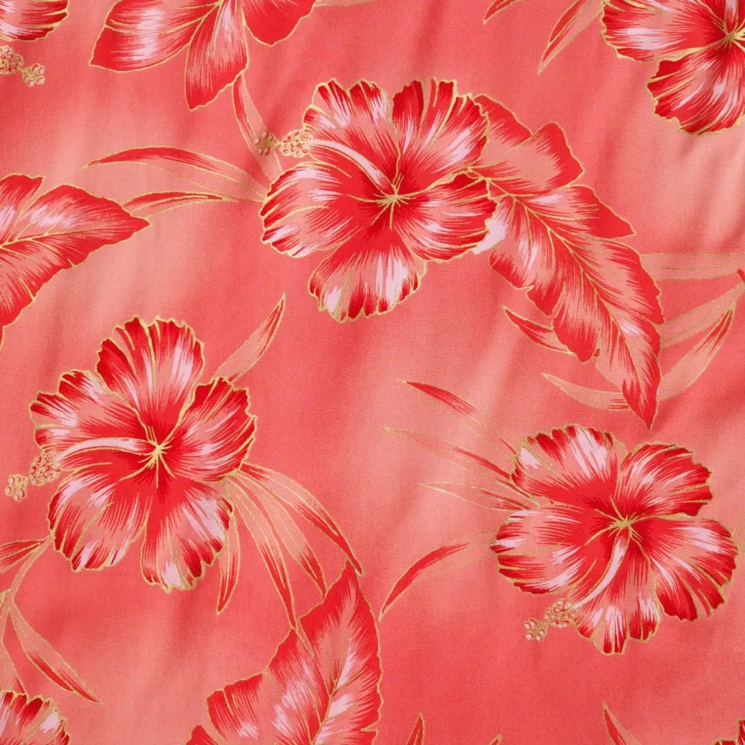 Hibiscus Hideaway Orange Hawaiian Rayon Shirt – Authentic Hawaiian Rayon Men's Shirts by Lavahut