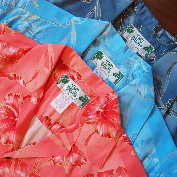 Hibiscus Hideaway Orange Hawaiian Rayon Shirt - Made in Hawaii