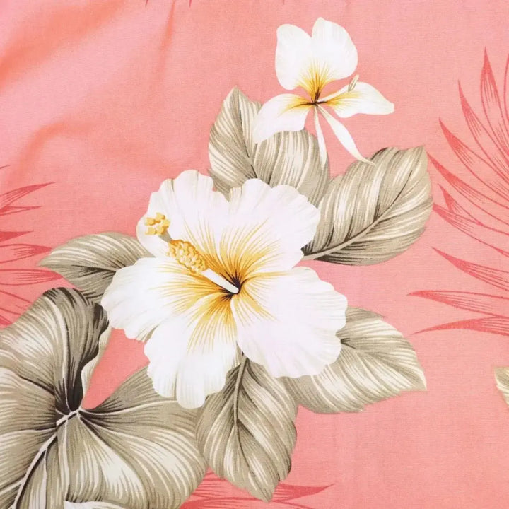 Hibiscus Joy Pink Women’s Hawaiian Cotton Shirt - Made in Hawaii