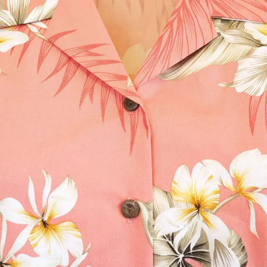 Hibiscus Joy Pink Women’s Hawaiian Cotton Shirt - Made in Hawaii