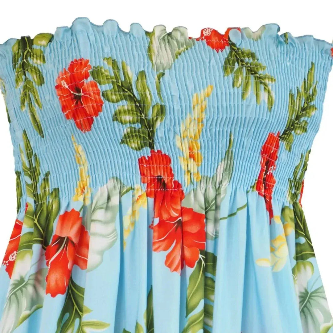 Honeymoon Blue Maxi Hawaiian Dress for Effortless Elegance Honeymoon Blue Maxi Hawaiian Dress for Effortless Elegance