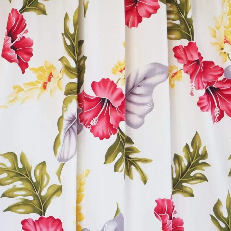 Honeymoon Cream Hawaiian Rayon Fabric by the Yard - Made in Hawaii