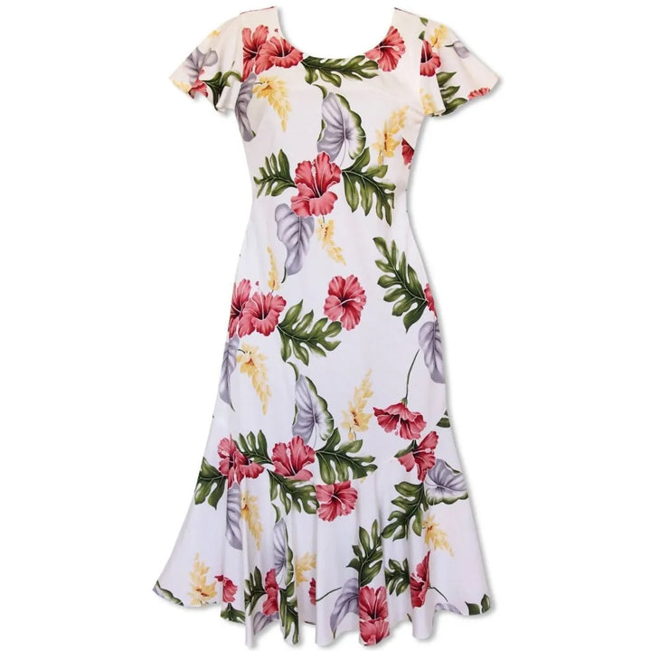 Honeymoon Cream Malia Hawaiian Dress - Made in Hawaii